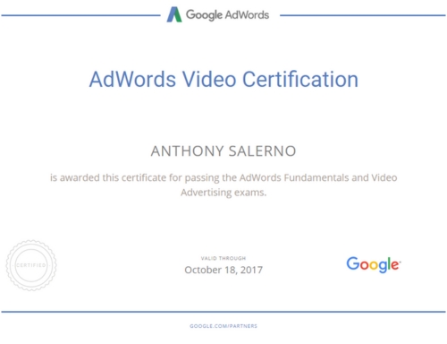 AdWords Video 2017 - Anthony Salerno Digital Marketing Expert