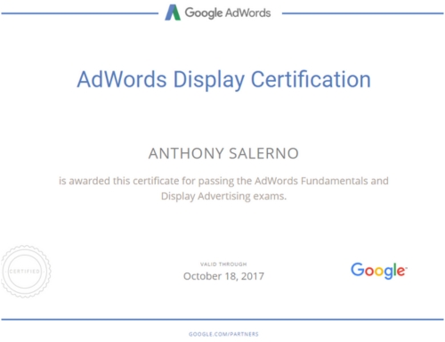 Adwords Display Ads 2017 - Anthony Salerno Digital Marketing Expert